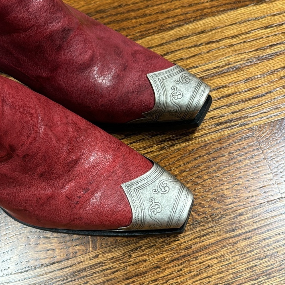 Free People Brayden Italian-crafted leather Western Boots Size 36 / 6 Brandywine - Picture 6 of 8